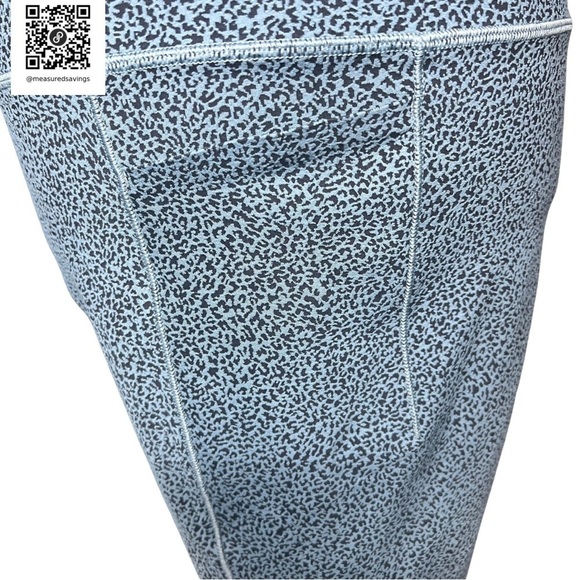 Athleta [Size 2X] Teal Cheetah Salutation Stash II Leggings - New without Tags - Picture 5 of 9
